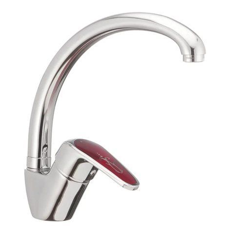 Змішувач для кухні Haiba Magic 011 з червоною ручкою (HB0699) HB0699 фото