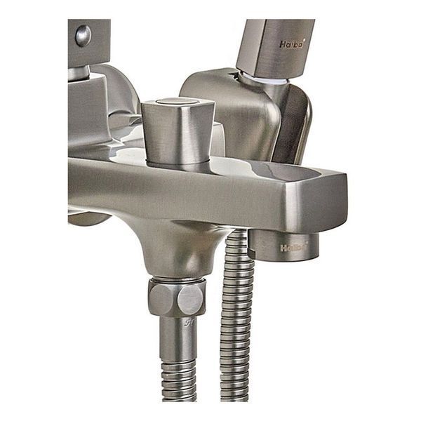 Змішувач для ванної кімнати Haiba Kubus 009 Euro Graphite (HB4007) HB4007 фото