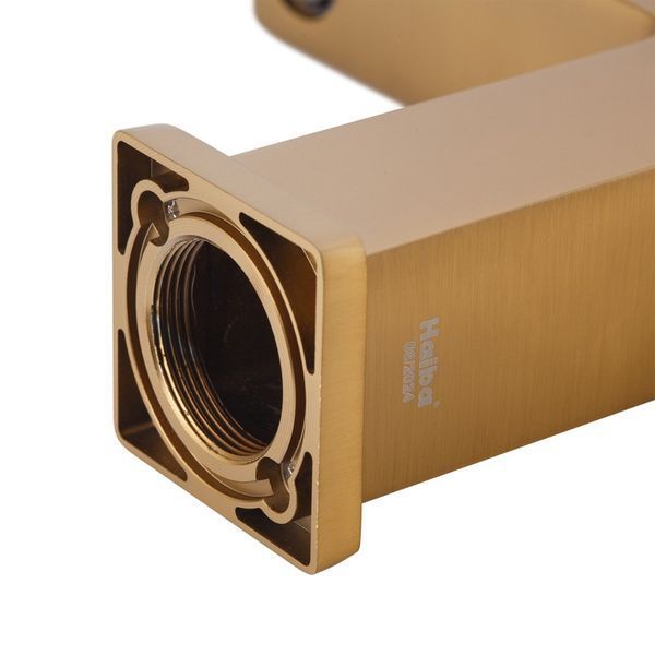 Змішувач для умивальника Haiba KANT 001 BRUSHED GOLD (HB9605) HB9605 фото